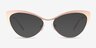 Valerie Shiny Rose Gold TitaniumEyeglass Frames from EyeBuyDirect, with Tinted Lenses