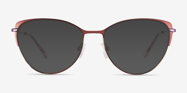 Atlas Shiny Light Brown TitaniumEyeglass Frames from EyeBuyDirect, with Tinted Lenses