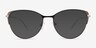 Atlas Shiny Black TitaniumEyeglass Frames from EyeBuyDirect, with Tinted Lenses