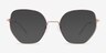 Leo Shiny Rose Gold TitaniumEyeglass Frames from EyeBuyDirect, with Tinted Lenses