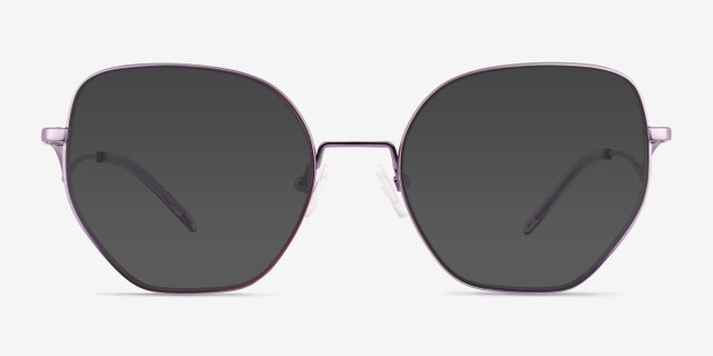 Leo Semi Lavender TitaniumEyeglass Frames from EyeBuyDirect, with Tinted Lenses