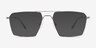 Boreas Shiny Silver TitaniumEyeglass Frames from EyeBuyDirect, with Tinted Lenses