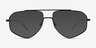 Hercules Shiny Black TitaniumEyeglass Frames from EyeBuyDirect, with Tinted Lenses