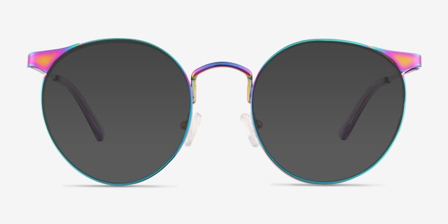 Alsie Rainbow TitaniumEyeglass Frames from EyeBuyDirect, with Tinted Lenses