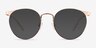 Alsie Rose Gold TitaniumEyeglass Frames from EyeBuyDirect, with Tinted Lenses
