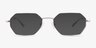 Bidu White Silver TitaniumEyeglass Frames from EyeBuyDirect, with Tinted Lenses