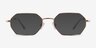 Bidu Shiny Gold TitaniumEyeglass Frames from EyeBuyDirect, with Tinted Lenses