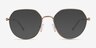 Zeus Shiny Gold TitaniumEyeglass Frames from EyeBuyDirect, with Tinted Lenses