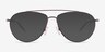 Kenji Matte Silver TitaniumEyeglass Frames from EyeBuyDirect, with Tinted Lenses