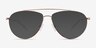Kenji Shiny Gold TitaniumEyeglass Frames from EyeBuyDirect, with Tinted Lenses