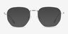 Lumi Silver TitaniumEyeglass Frames from EyeBuyDirect, with Tinted Lenses