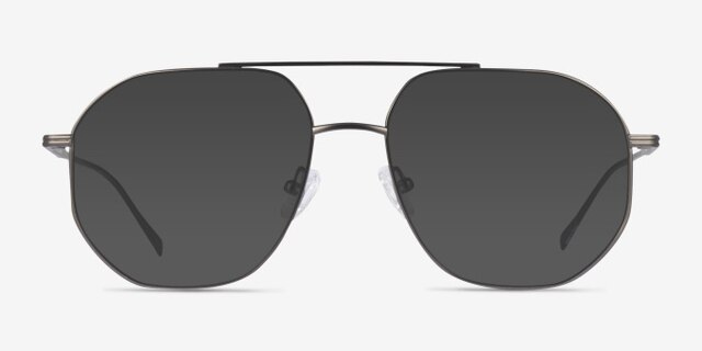 Flexi Gunmetal TitaniumMontures de lunettes de vue d'EyeBuyDirect, Avec des Verres Teintés