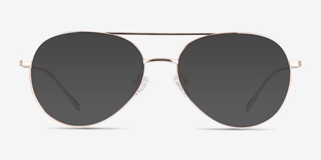 Vivo Or rose TitaniumMontures de lunettes de vue d'EyeBuyDirect, Avec des Verres Teintés