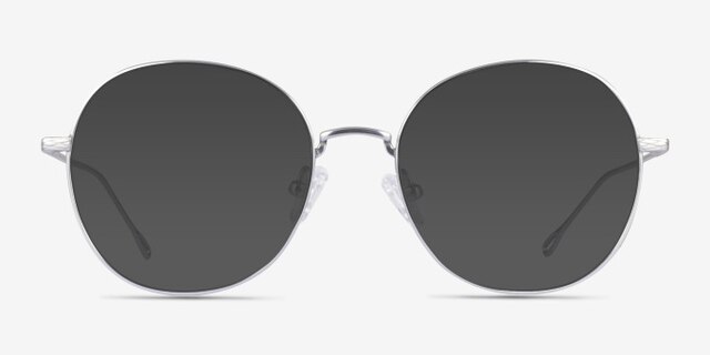 Zero Silver TitaniumEyeglass Frames from EyeBuyDirect, with Tinted Lenses