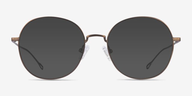 Zero Bronze TitaniumEyeglass Frames from EyeBuyDirect, with Tinted Lenses