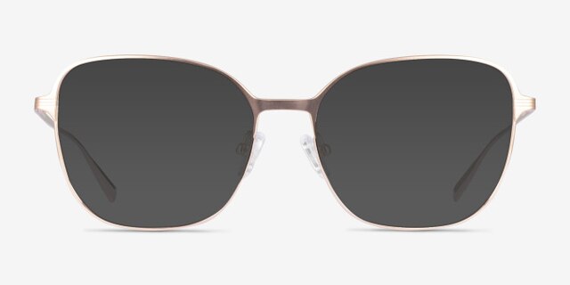 Glint Rose Gold TitaniumEyeglass Frames from EyeBuyDirect, with Tinted Lenses