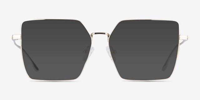 Flecto Gold TitaniumEyeglass Frames from EyeBuyDirect, with Tinted Lenses