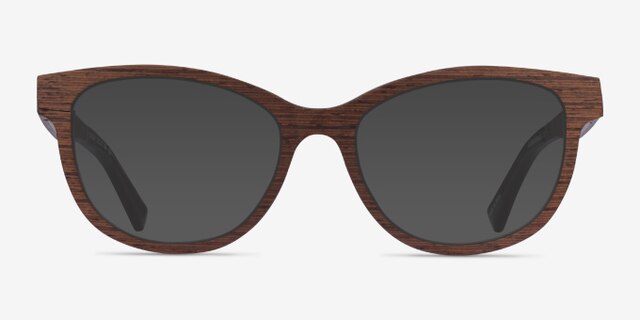 Botany Wood Eco-friendlyEyeglass Frames from EyeBuyDirect, with Tinted Lenses