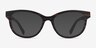 Botany Striped Dark Wood Eco-friendlyEyeglass Frames from EyeBuyDirect, with Tinted Lenses