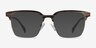 Evergreen Gold & Striped Wood Eco-friendlyEyeglass Frames from EyeBuyDirect, with Tinted Lenses