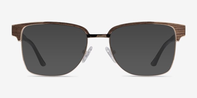 Biome Gold, Black & Wood AcetateEyeglass Frames from EyeBuyDirect, with Tinted Lenses