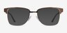 Biome Gold, Black & Wood AcetateEyeglass Frames from EyeBuyDirect, with Tinted Lenses