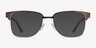 Biome Gold, Black & Dark Wood AcetateEyeglass Frames from EyeBuyDirect, with Tinted Lenses