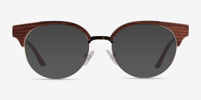 Wilderness Gold Burgundy AcetateEyeglass Frames from EyeBuyDirect, with Tinted Lenses