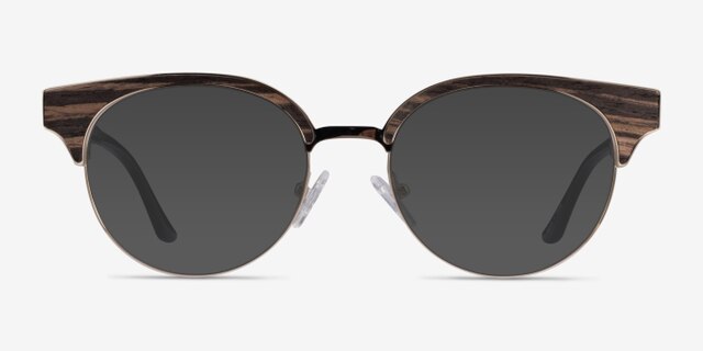 Wilderness Gold Black AcetateEyeglass Frames from EyeBuyDirect, with Tinted Lenses