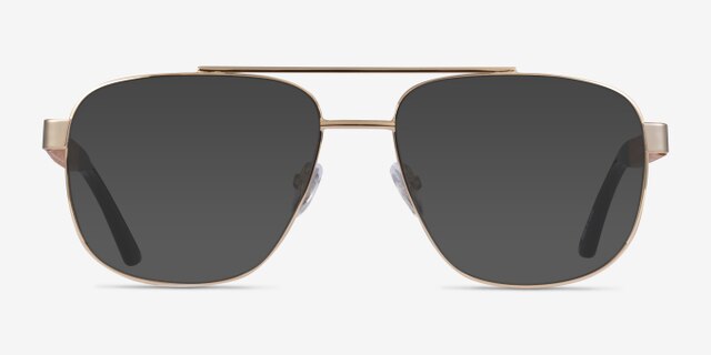 Miramar Gold Eco-friendlyEyeglass Frames from EyeBuyDirect, with Tinted Lenses