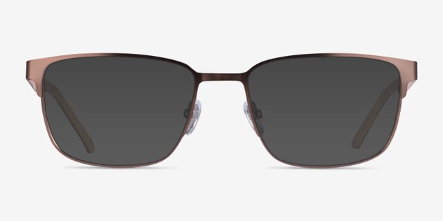 Silva Bronze Wood-textureEyeglass Frames from EyeBuyDirect, with Tinted Lenses