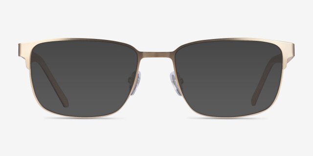 Silva Matte Gold Wood-textureEyeglass Frames from EyeBuyDirect, with Tinted Lenses