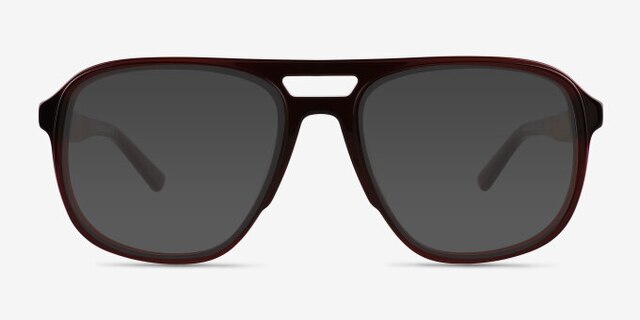 Twig Dark Red AcetateEyeglass Frames from EyeBuyDirect, with Tinted Lenses