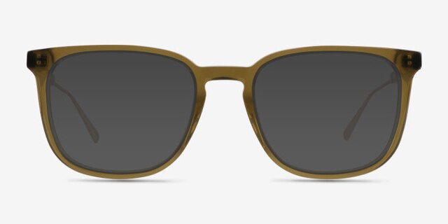 Lumber Olive Green AcetateEyeglass Frames from EyeBuyDirect, with Tinted Lenses