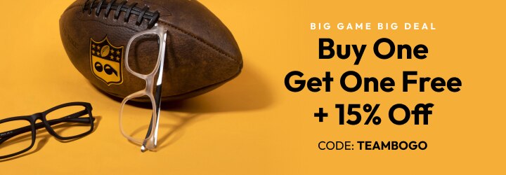 Buy One Get One Free + 15% Off Make a play for eyewear and land two new looks. Code: TEAMBOGO