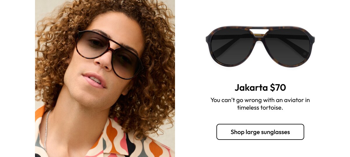 You can’t go wrong with an aviator in timeless tortoise.