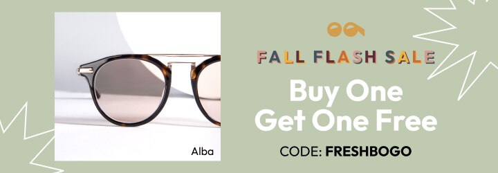 Buy One Get One Free Code: FRESHBOGO Add an extra pair of eyewear before it’s gone in a flash!