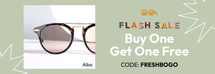 Buy One Get One Free Code: FRESHBOGO Add an extra pair of eyewear before it’s gone in a flash!
