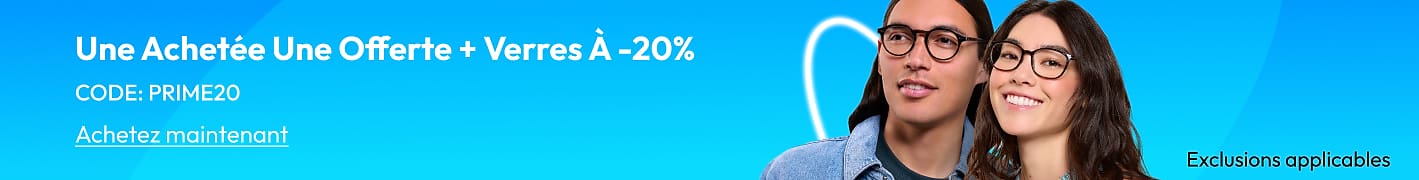 Une Achetée Une Offerte + Verres À -20% Code: PRIME20