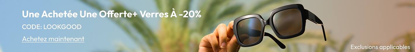 Une Achetée Une Offerte + Verres À -20% Code: LOOKGOOD