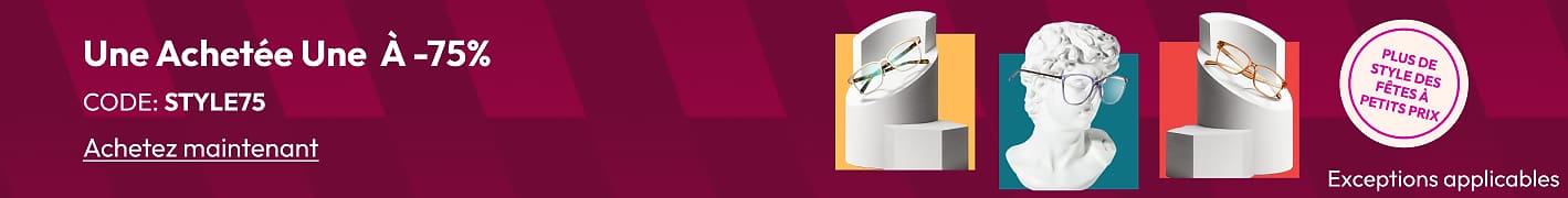 Une Achetée Une À -75% CODE: STYLE75