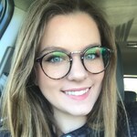 Hannah S. - Red/Floral - round - plastic