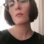 Megan H. - Black - browline - acetate-metal