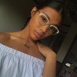 Natalia S. - White - browline - plastic