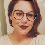 Samantha G. - Blue Floral - round - plastic-metal