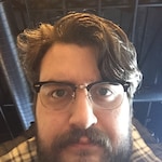 jwright106 - Black Silver - browline - acetate-metal