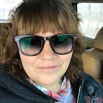 Celena N. - Brown Striped - square - acetate