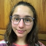 Julia B. - Clear Blue - round - plastic