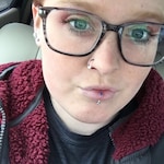 kenedi N. - Gray Striped - rectangle - acetate-metal