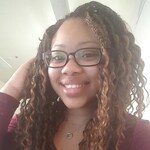 Dominique G. - Black & Apricot - rectangle - plastic